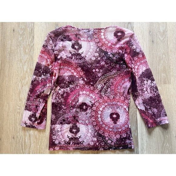 The Limited Vtg Women Top Small Y2K Pink Floral Whimsigoth Sheer Babydoll Fairy - Picture 6 of 10